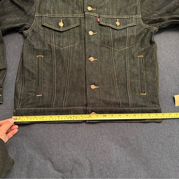 NWT LEVI'S 507 Standard Trucker Rigid Denim Jacket sz M Cotton Unwashed Red Tab - Picture 10 of 16